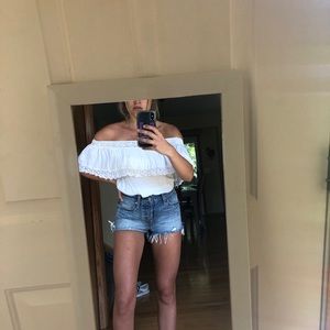 White sleeveless pac sun top